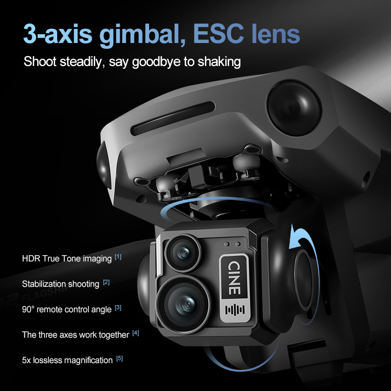 8K 3 Axis Gimbal Brushless 7.2 - огляд і ціна Drone Rc Folding