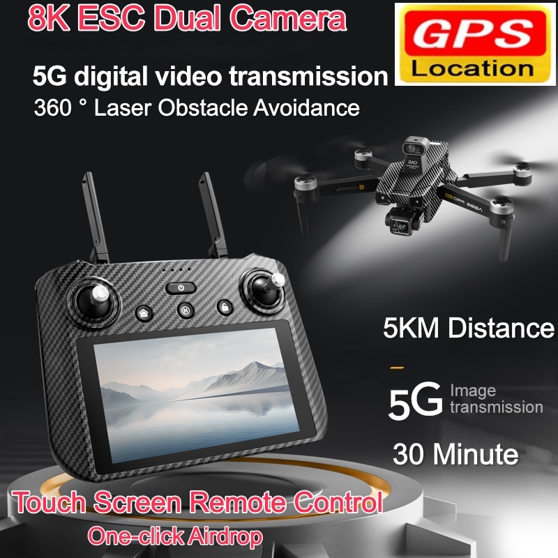 Brushless 8K ESC Dual Camera D - огляд і ціна Drone Rc Folding