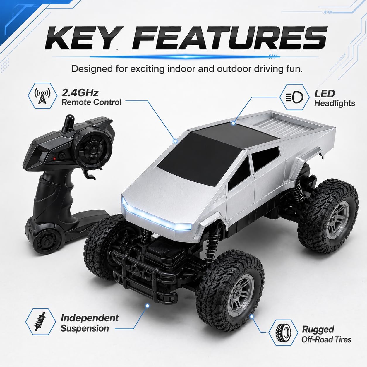 1:18 RC Car Remote Control Tru - огляд і ціна Drone Lidi Rc