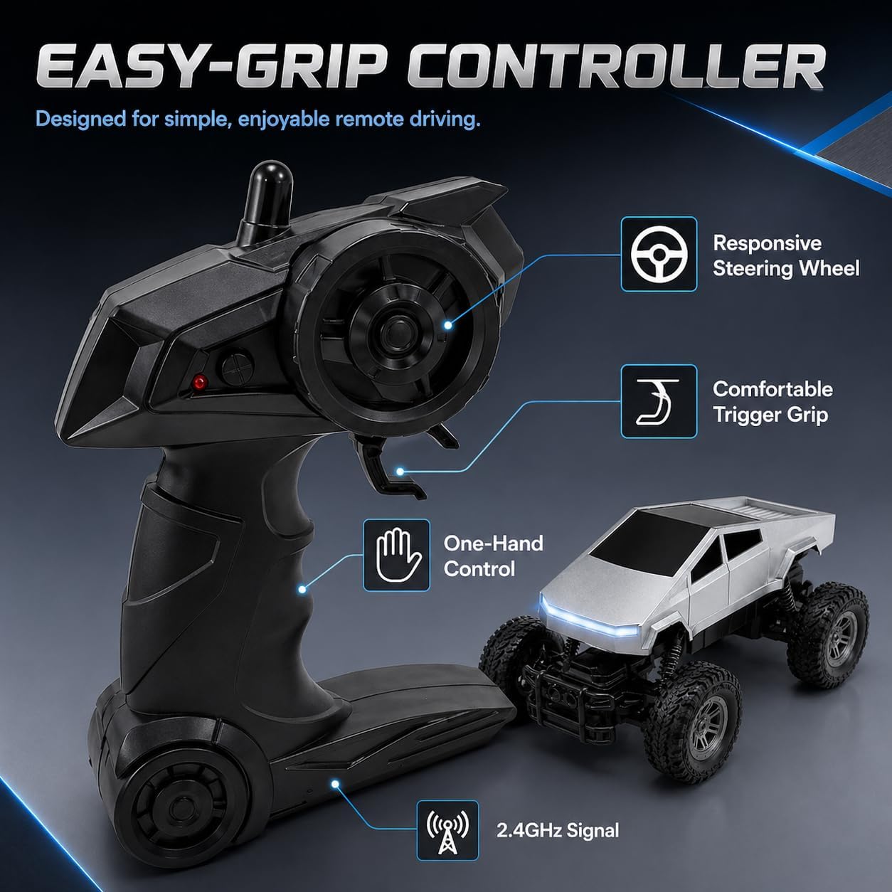 1:18 RC Car Remote Control Tru - огляд і ціна Drone Lidi Rc