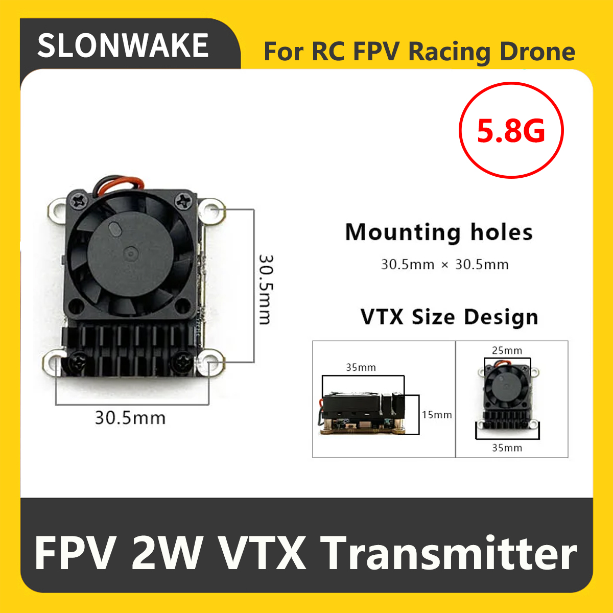 SLONWAKE 5.8G 2000mW FPV VTX T - огляд і ціна Drone Rc Controller And Receiver